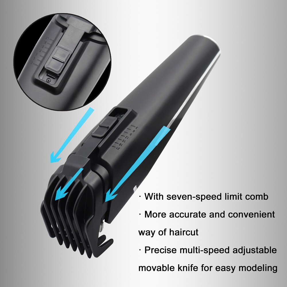 White/Hair Clippers Set for Men Home Barber Salon Hair Cutting Tool Rechargeable