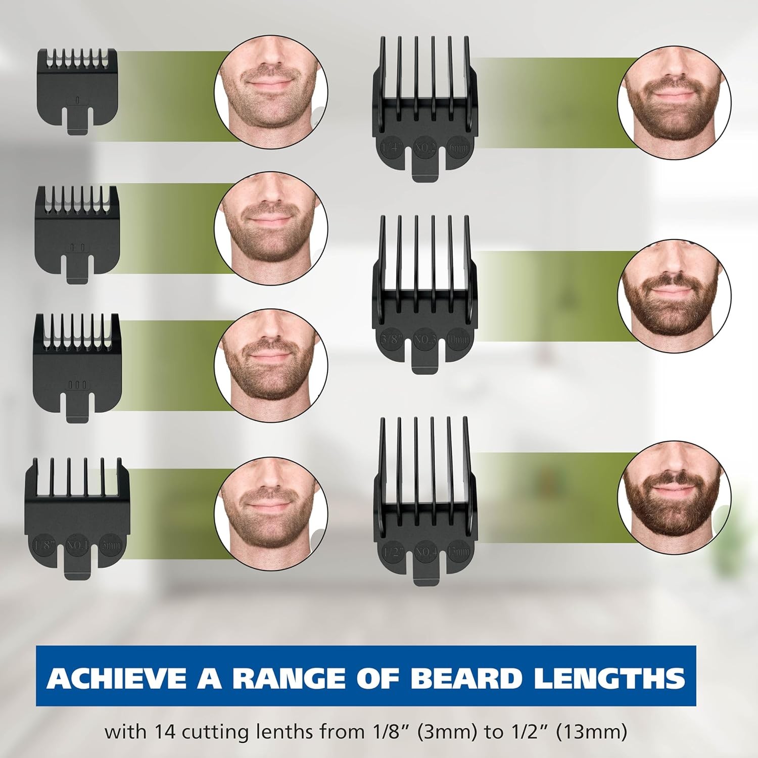 Wahl Groomsman Rechargeable Beard & Nose Trimmer Kit, 7 Guides