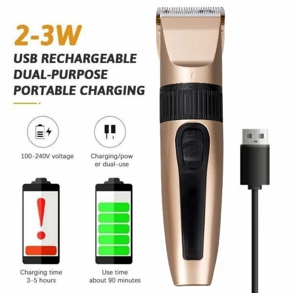 Professional Cordless Hair Clippers Trimmer Men’s Barber Cutting Kit Machine