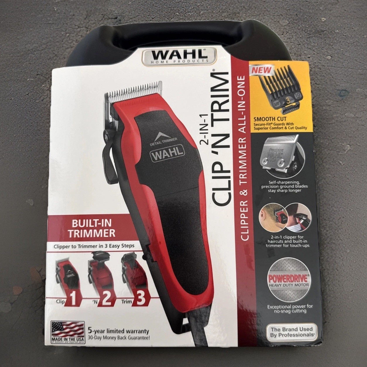 Wahl – Clip ’N Trim 2-in-1 Hair Clipper & Trimmer Kit (Model 79900-1501) New