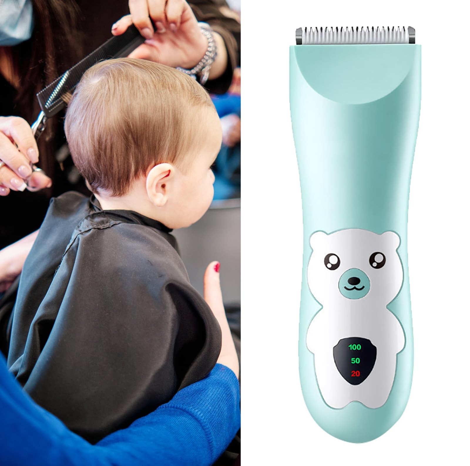 Baby Hair Clippers Ultra Quiet, Safe Electric Hair Trimmer for Kids & Infants…