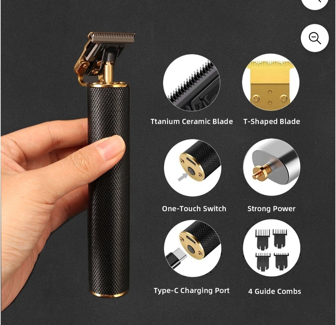 Vintage T9 Black Gold Beard & Hair Trimmer Cutter for Men – Professional