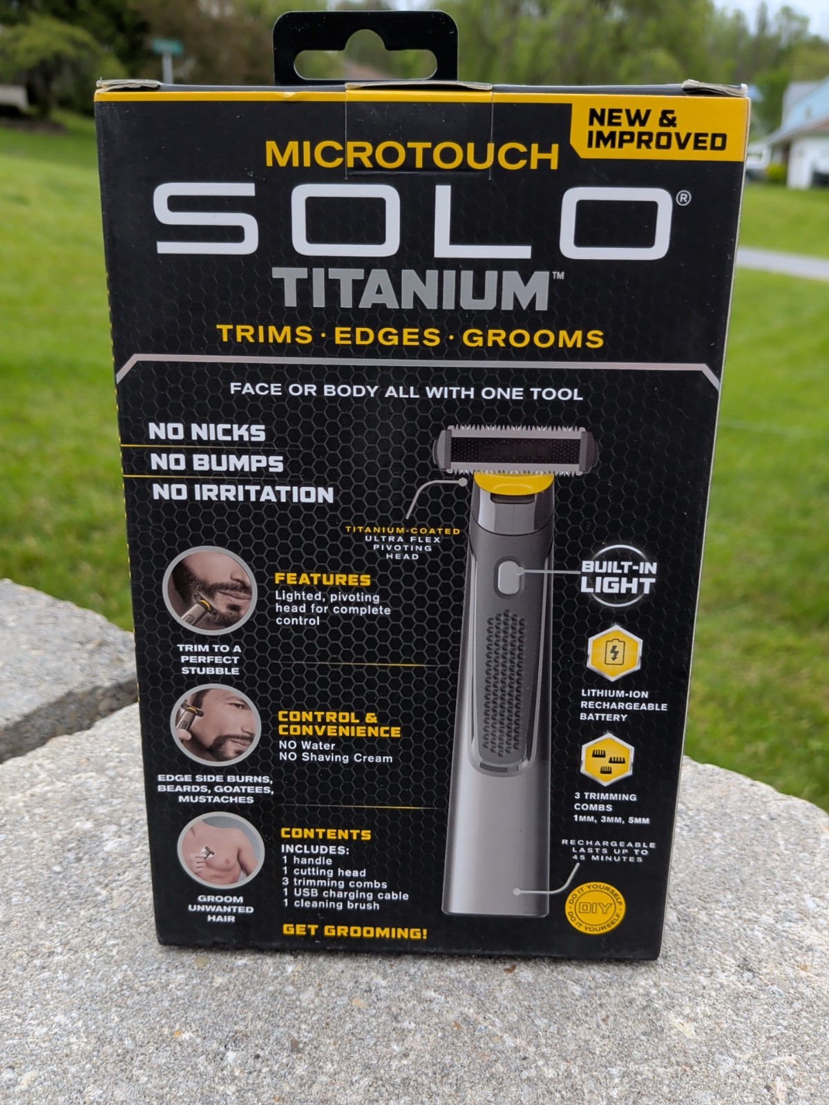 New Sealed MicroTouch Solo Titanium Full Body Grooming Trimmer for Men