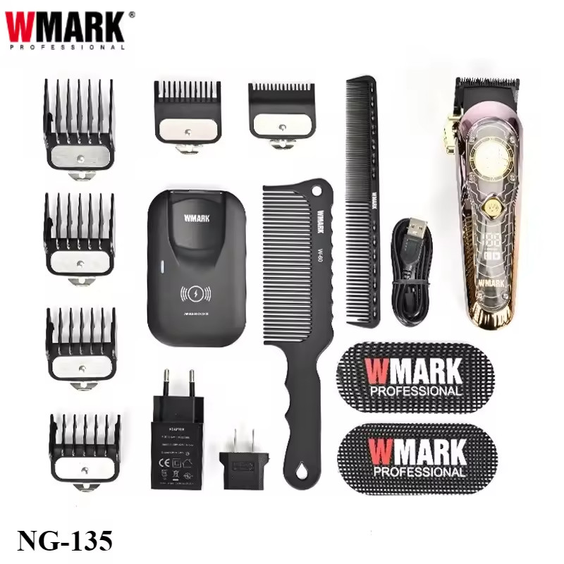 WMARK NG-135 Cordless Clipper – Wireless Charging & High-Speed Motor ⚡