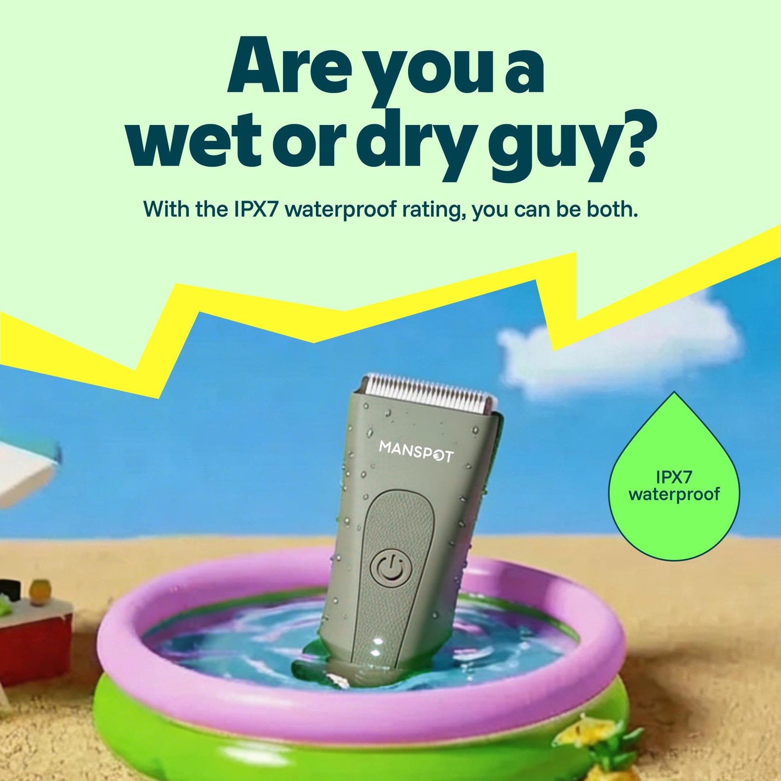 MANSPOT Manscape Groin & Body Hair Trimmer for Men & Women | Hypoallergenic Repl