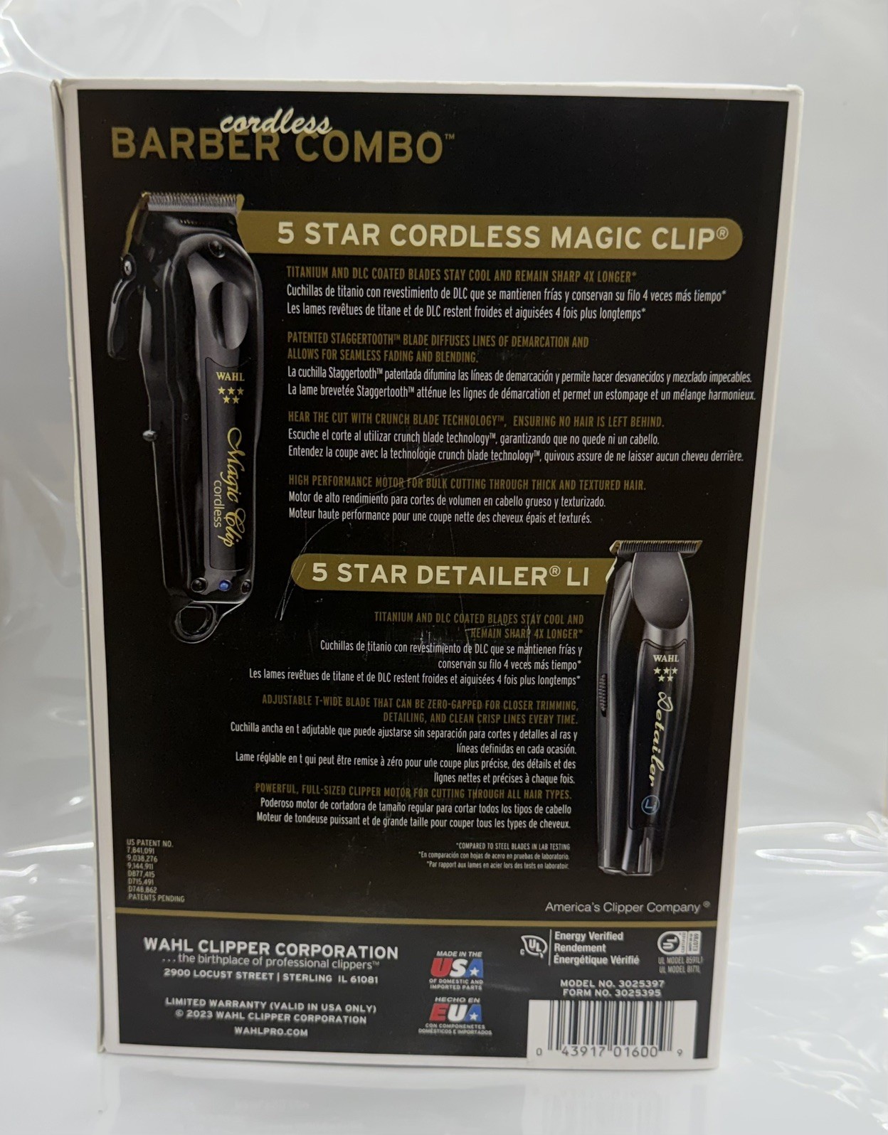 Wahl 3025397 Cordless Barber Combo Premium Clipper & Trimmer Combo NEW