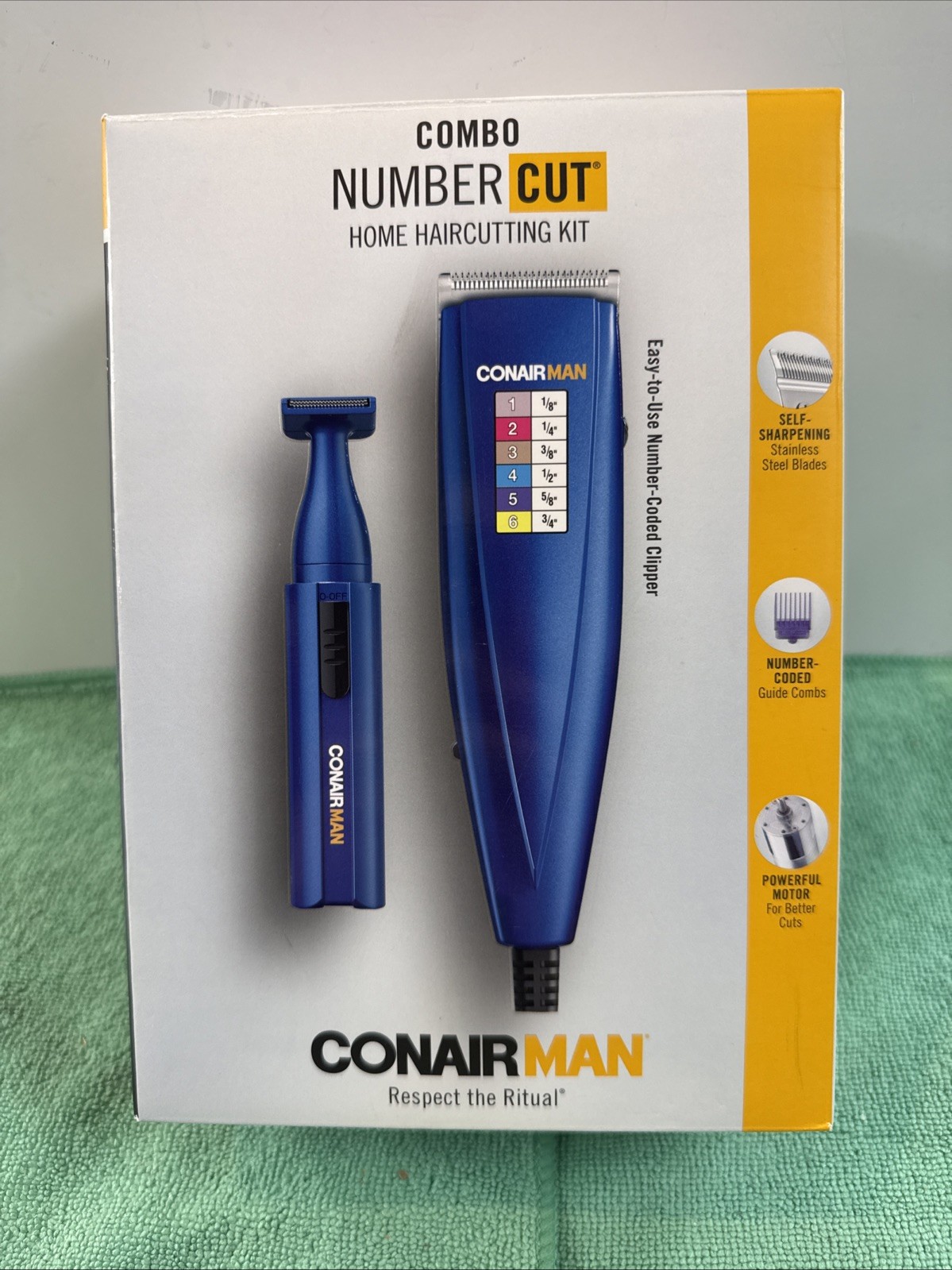 NEW Conair Man Combo Number Cut Home Haircutting Kit