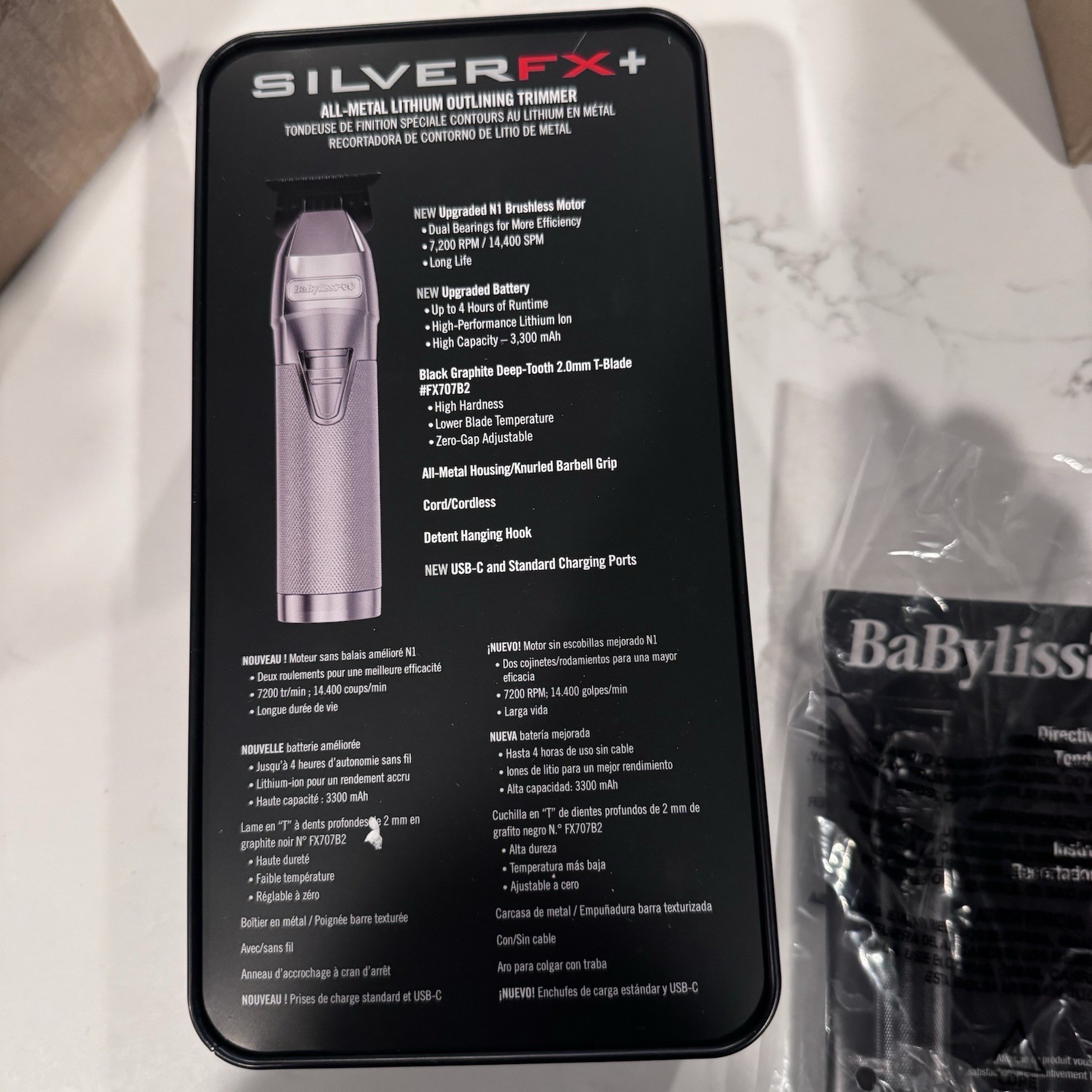 BaByliss Pro SilverFX+ Metal Lithium Outlining Trimmer
