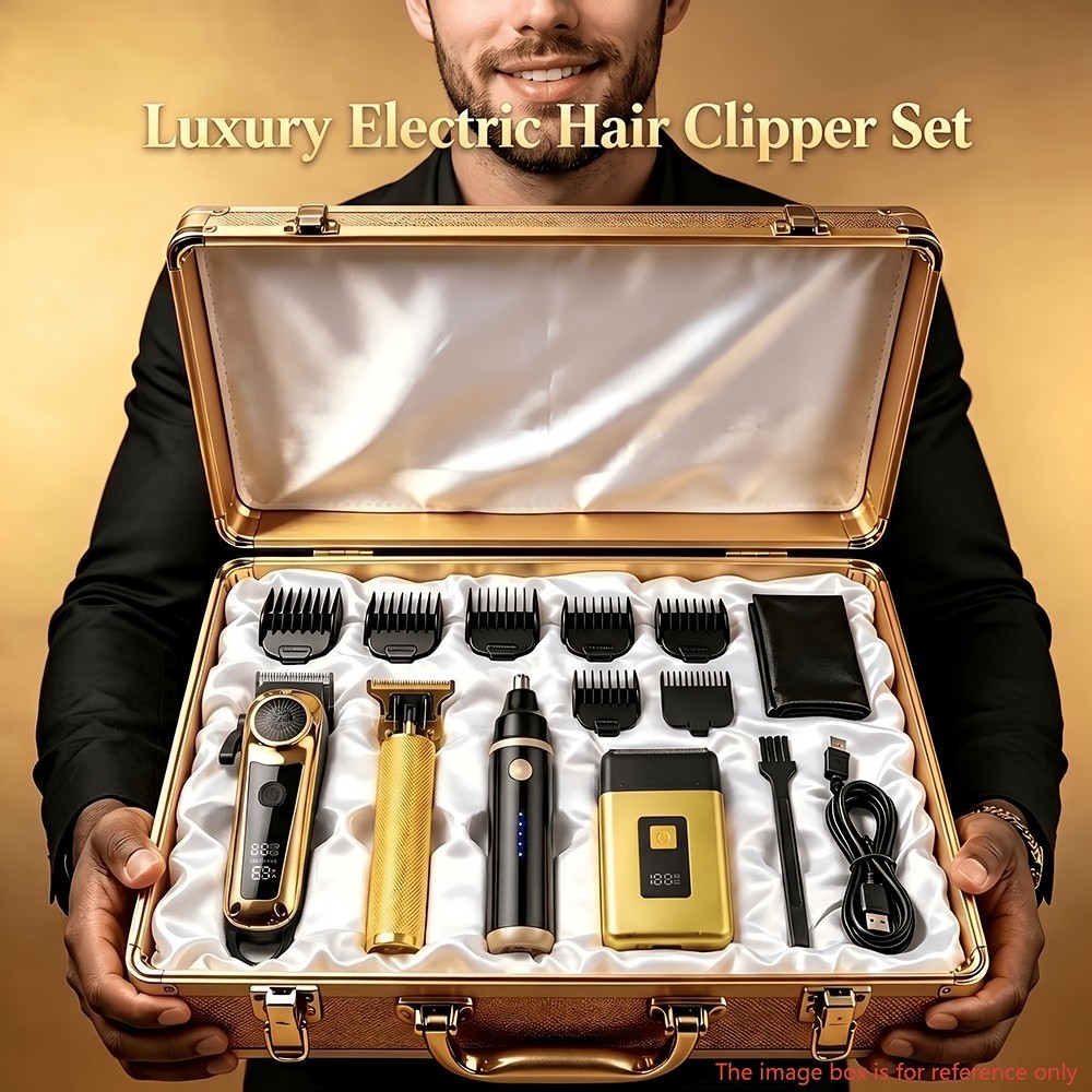 Professional Cordless Hair Clippers and Trimmers 4 in 1 Grooming Kit for Men