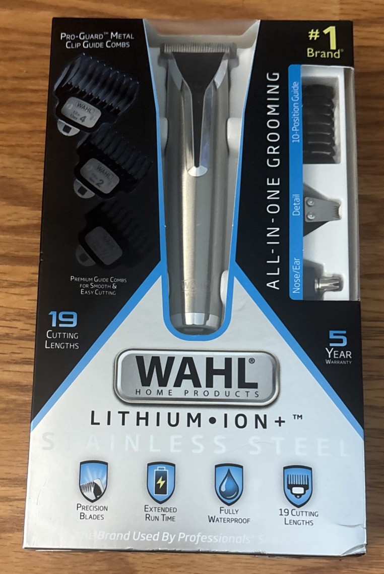 Wahl Lithium-Ion Stainless Steel All In One Waterproof Grooming Trimmer Cordless
