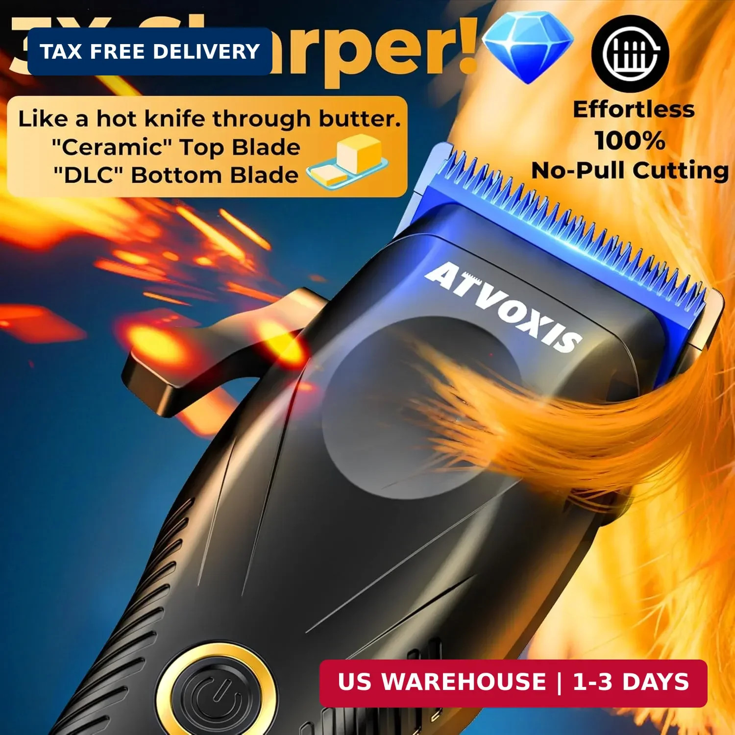 9000 RPM Brushless Motor Professional Hair Clippers Set for Men: Cordless Clippe