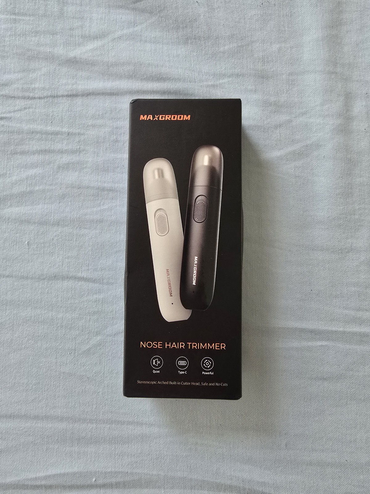 MAXGROOM Rechargeable Nose Hair Trimmer for Men 360 Rotating Dual-Blade Electric