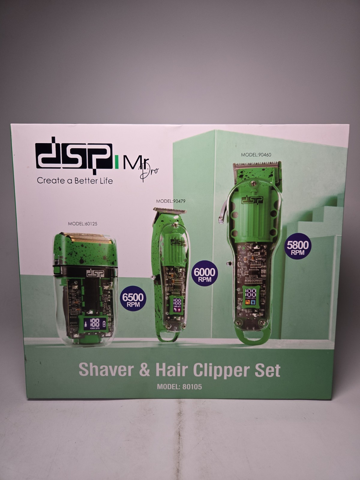 DSP Hair Clipper, Trimmer, Shaver Kit for Men’s Professional Barber