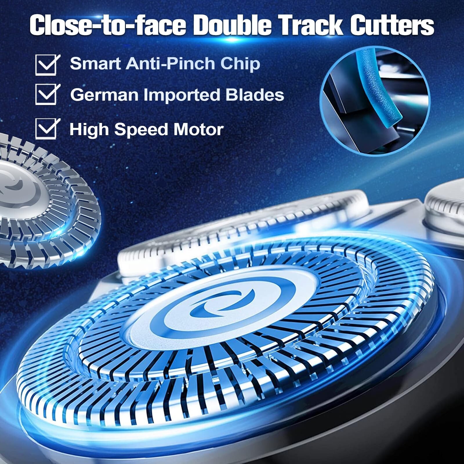 7D Cordless Shaver Hair Trimmer Men’s 5-in-1 Electric Head Shaver Razor Men Wet