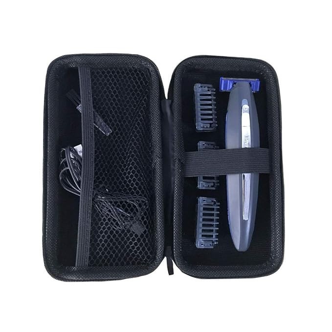 Trimmer Case Travel Bag EVA Semi Hard Shell Zipper Storage Razors Mesh 7.5″ 4″ 1