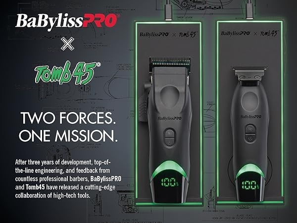 BaByliss Pro x Tomb45 Clipper Trimmer COMBO Black Green – BRAND NEW