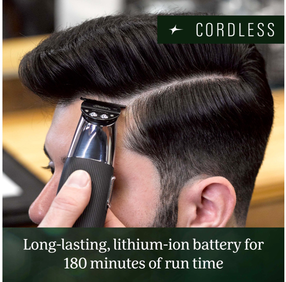 Oster Cordless T Finisher 76059-810 Trimmer – Black with Blade Oil 4 oz