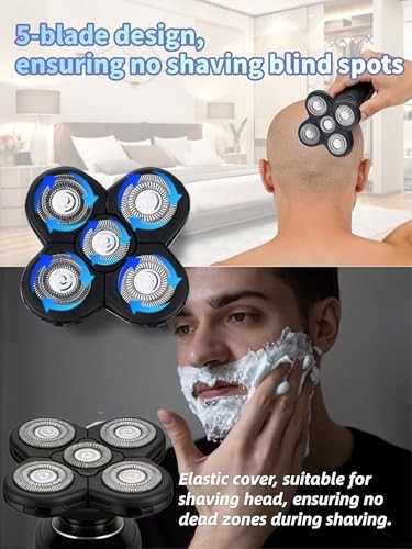 5-Blade Electric Shaver Head Replacement for Freebird