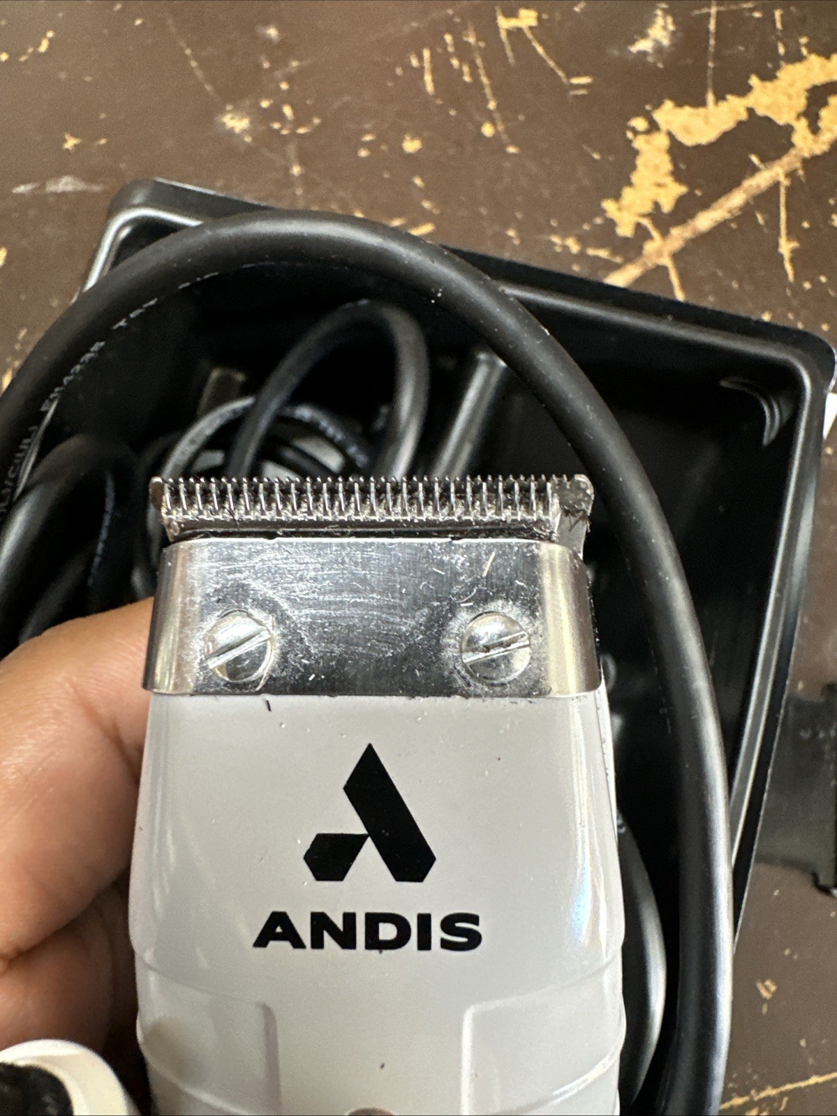 Andis 04685 Professional Outliner II Square Blade Beard Trimmer, Grey, Corded