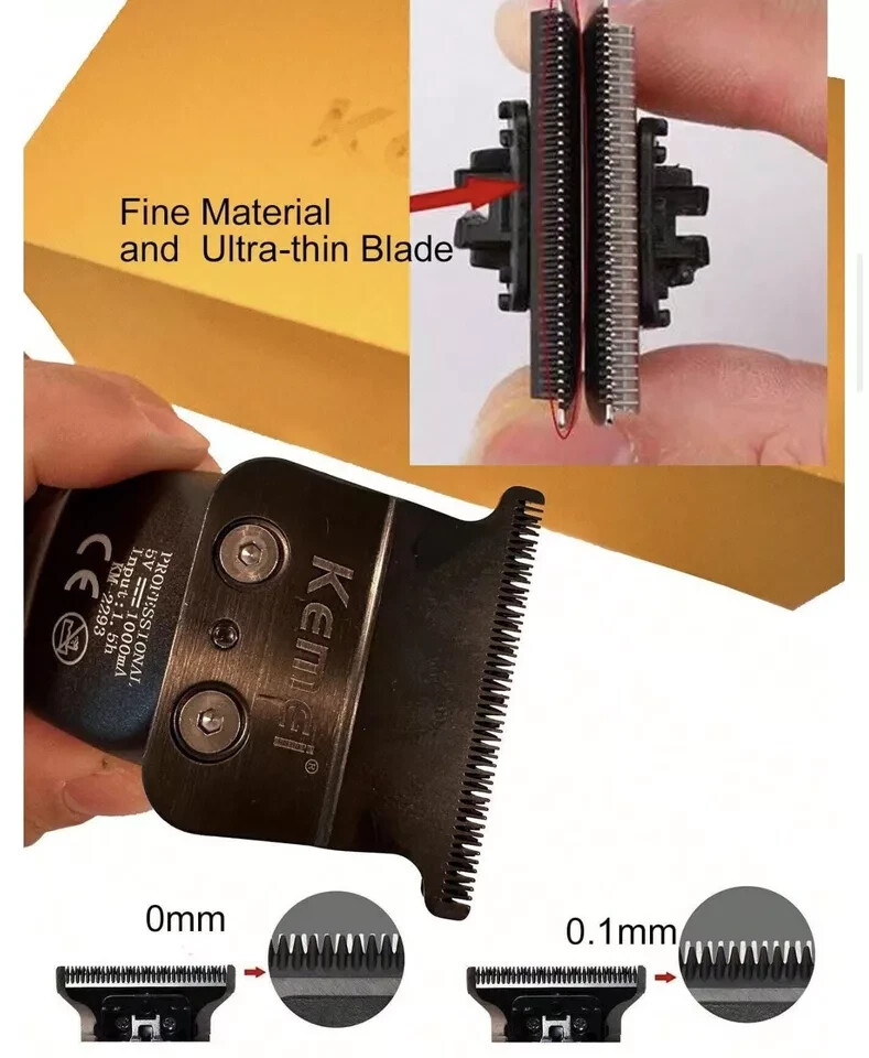 KEMEI 2293 Professional Hair/Beard Trimmer for Men Zero Gapped Hair Clippers for