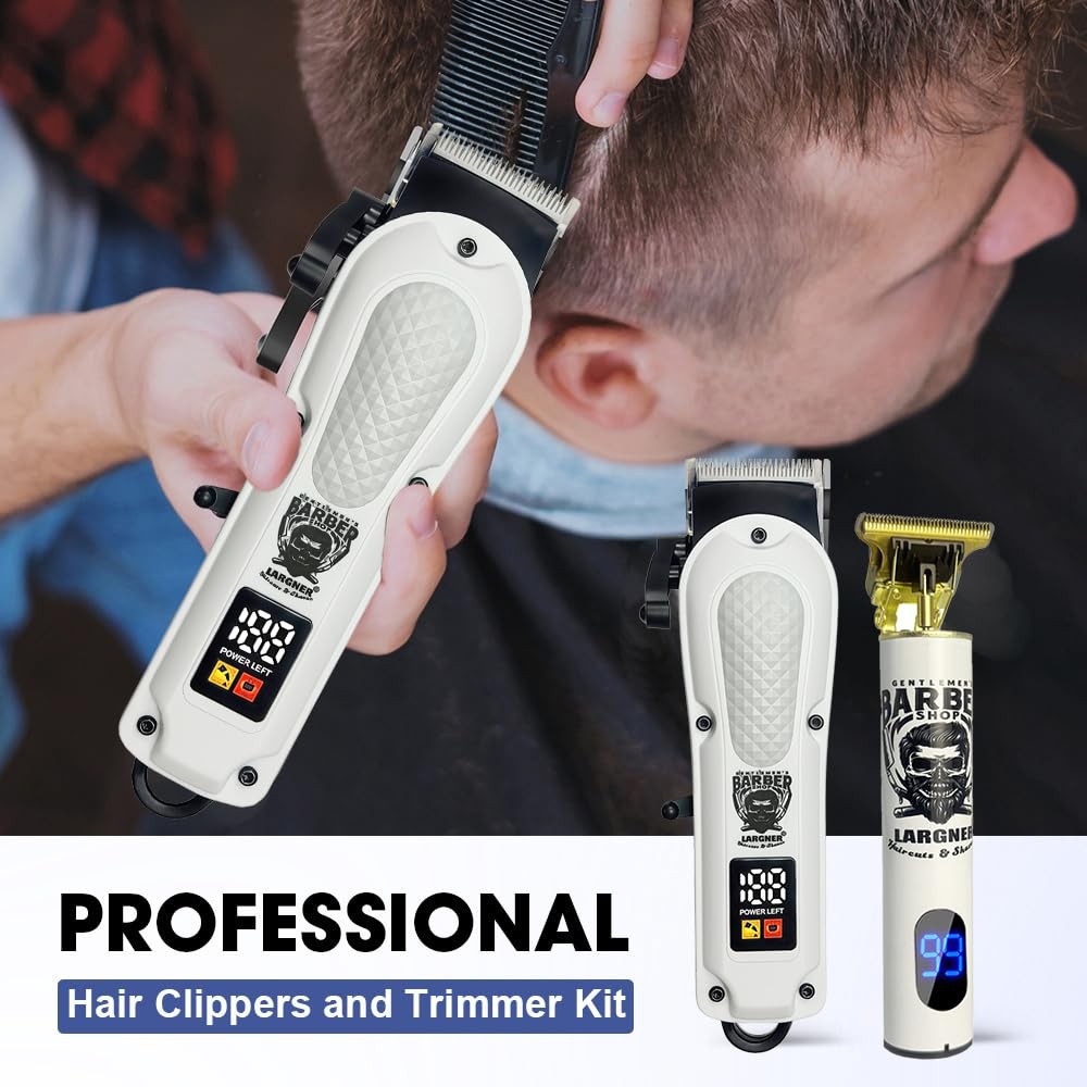LARGNERSHAVER Hair Clippers for Men, Clippers and Trimmers Set, Barber Clippe…