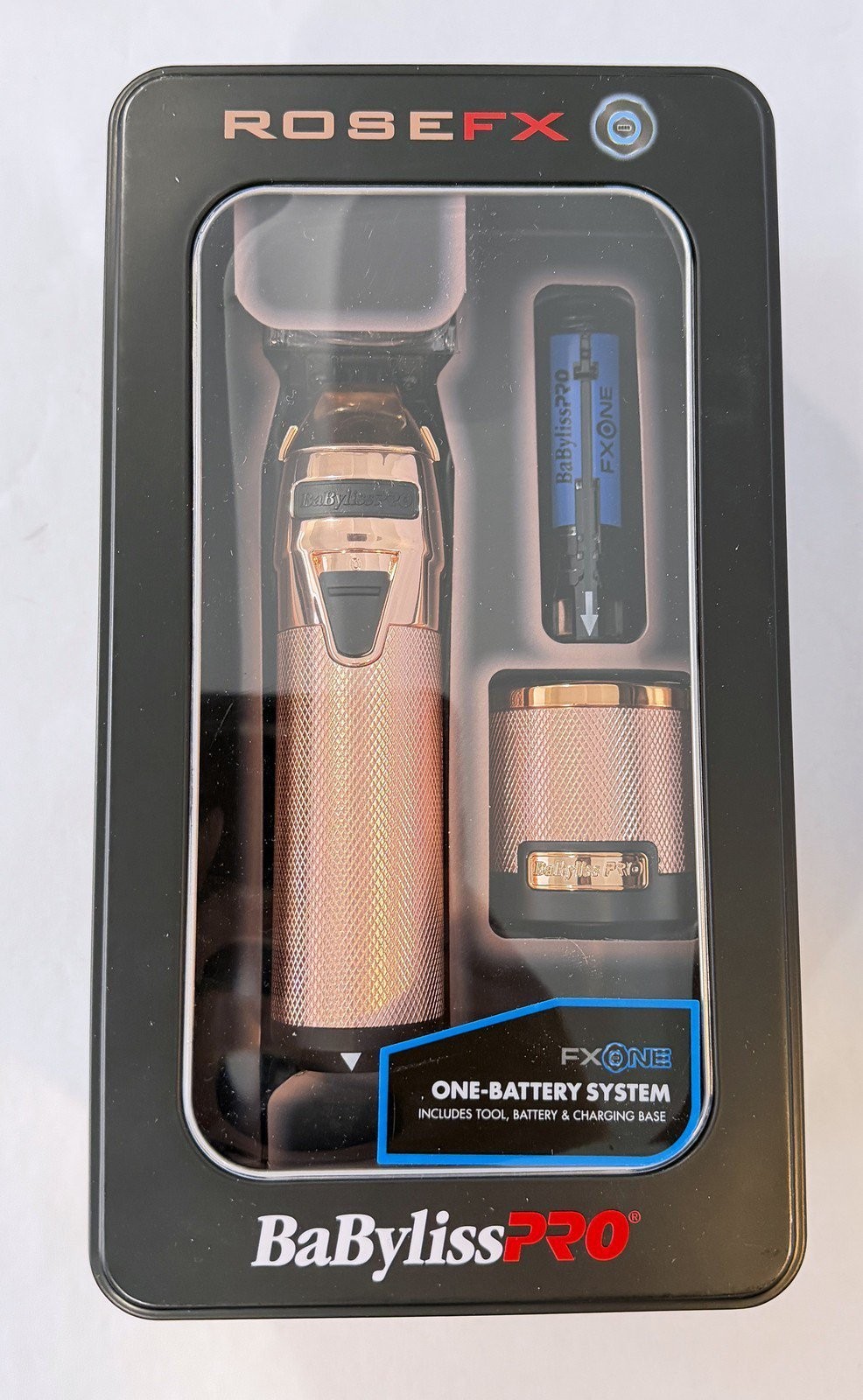 BaBylissPRO FXONE ROSEFX All Metal Trimmer w/ Battery & Charger #FX799RG