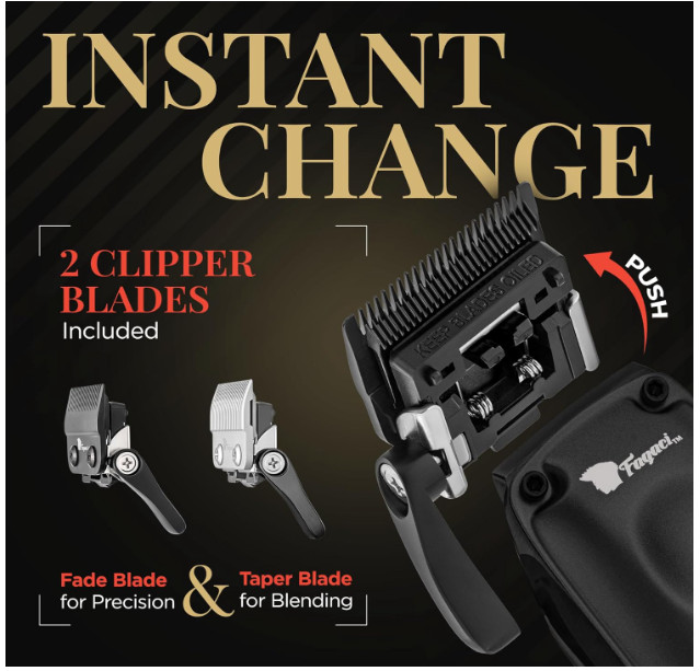 New Seal Fagaci Professional Hair Clippers DLC Blade High Torque Vector Motor
