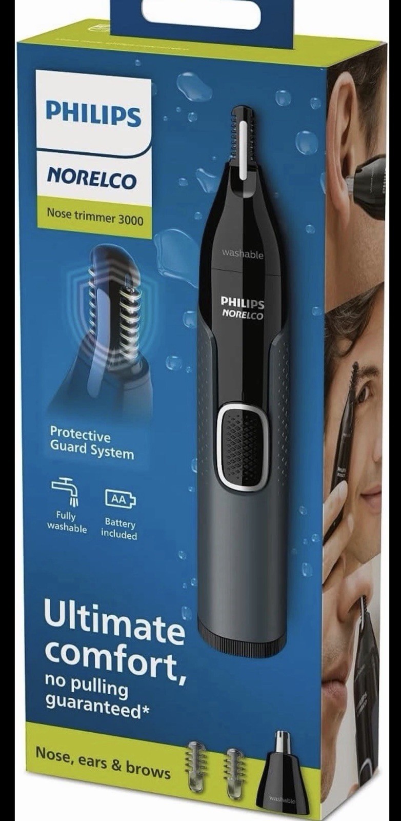 Philips Norelco Nose Trimmer 3000 NT3600 Nose Ear Eyebrow Trimmer Open Box