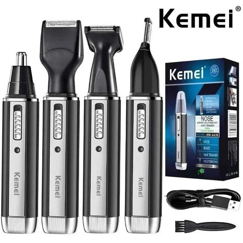 Kemei 4 In 1 Trimmer For Men Electric Nose And Ear Trimmer Rechargeable Trimmer
