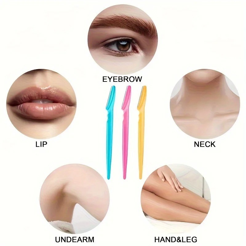6 PCS Women Face & Eyebrow Hair Removal Safety Razor Trimmer Shaper Shaver