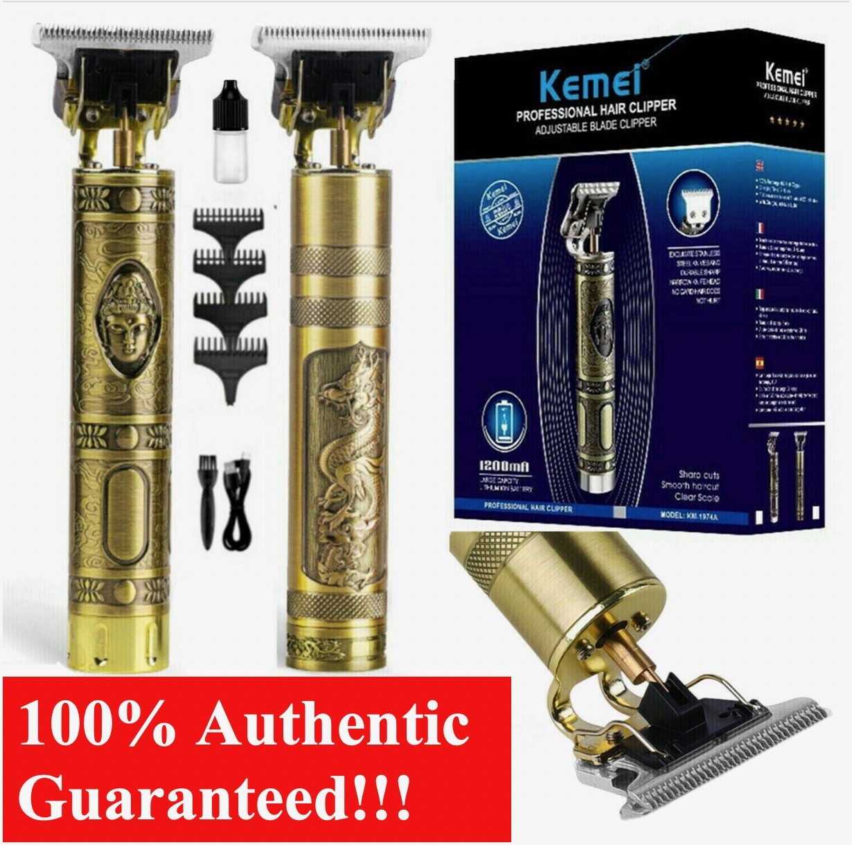 KEMEI Hair Clippers Professional Trimmer Shaving Cutting Beard Fast Shipping