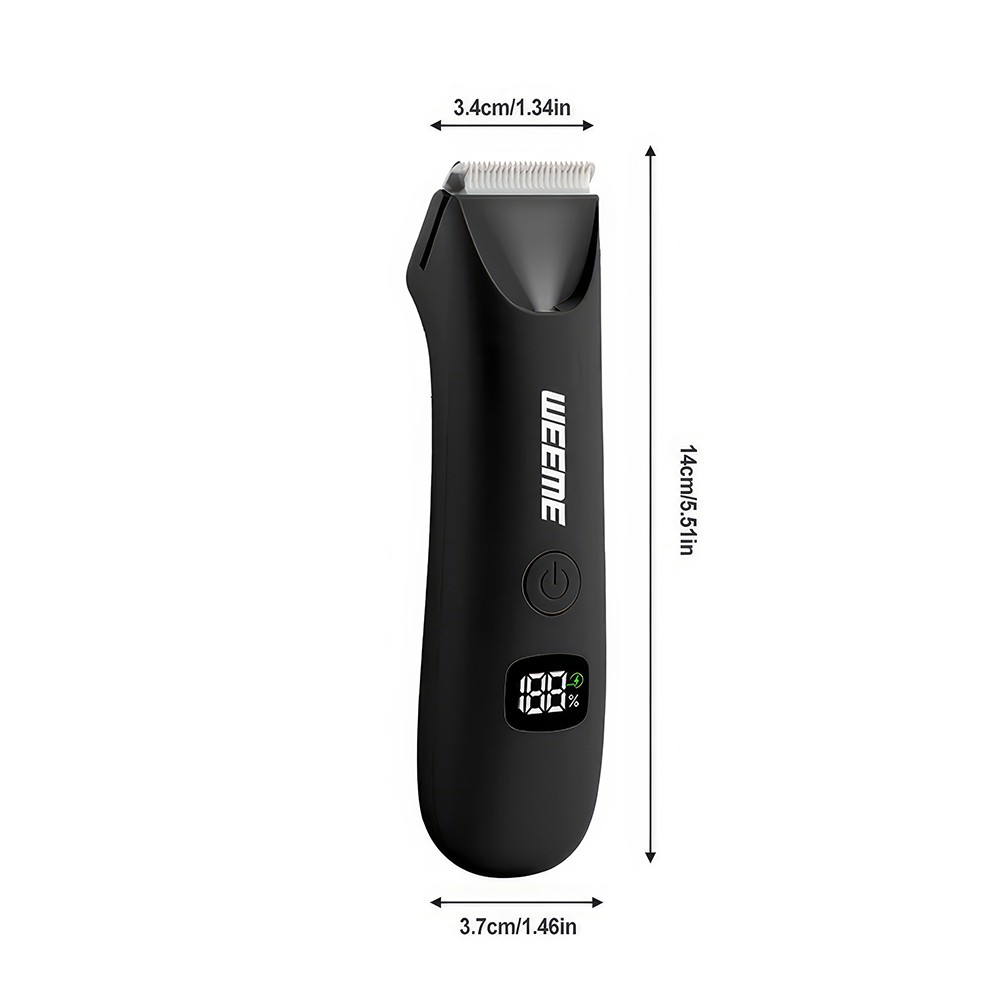 Groin Pubic Hair Trimmer for Men’s Electric Ball Trimmer Wet/Dry Body Shaver USB