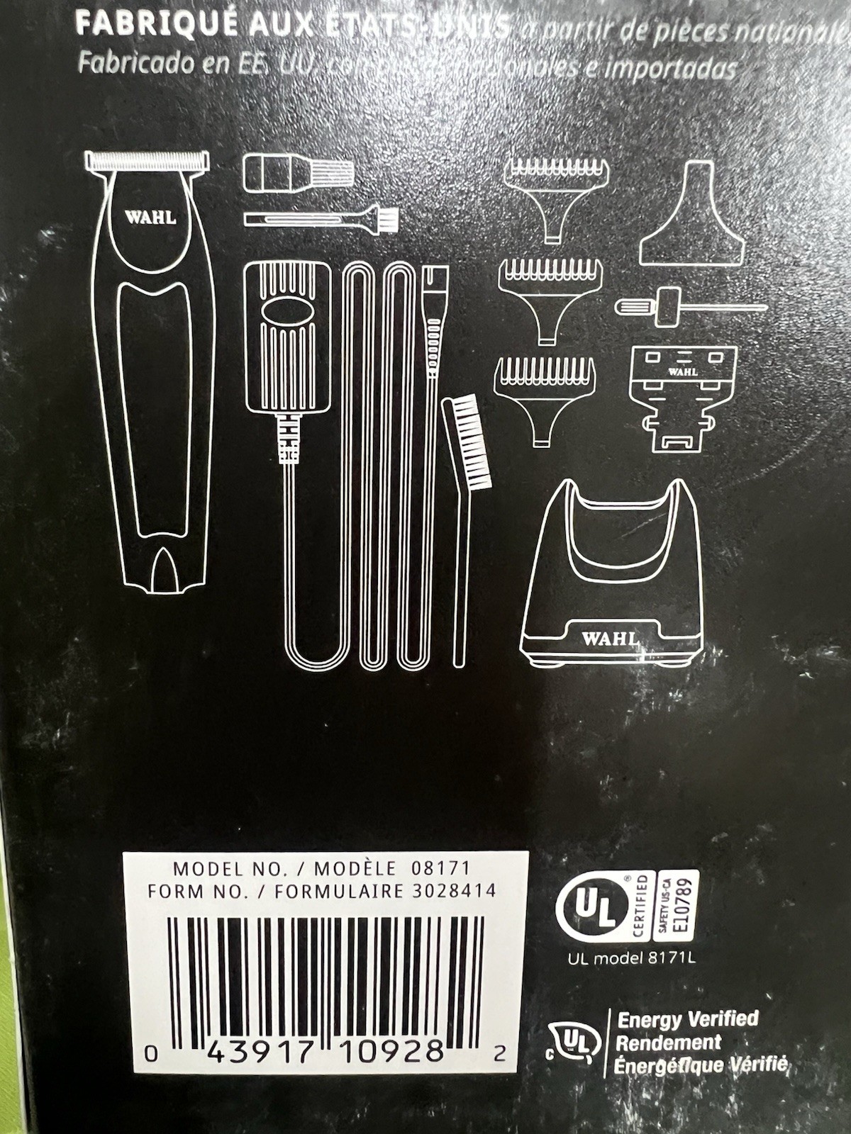 WAHL CORDLESS DETAILER LI EXTREMELY CLOSE T-WIDE BLADE 100 MIN RUN TIME # 08171