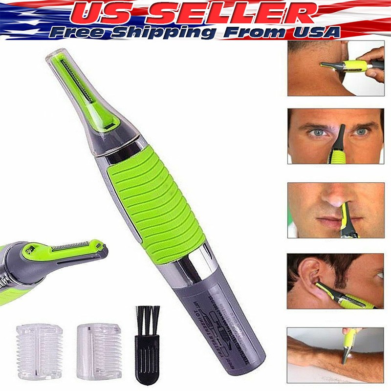 Hot Men Nose Ear Face Neck Eyebrow Hair Mustache Beard Trimmer Shaver Clipper