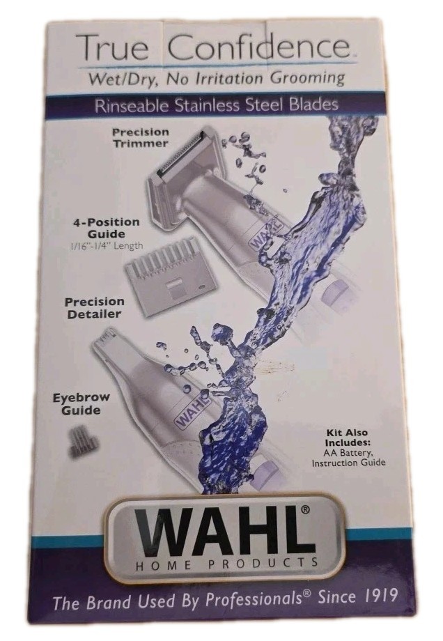 Wahl True Confidence Fast & Easy Hair Removal Face & Body Hair Kit New B-10