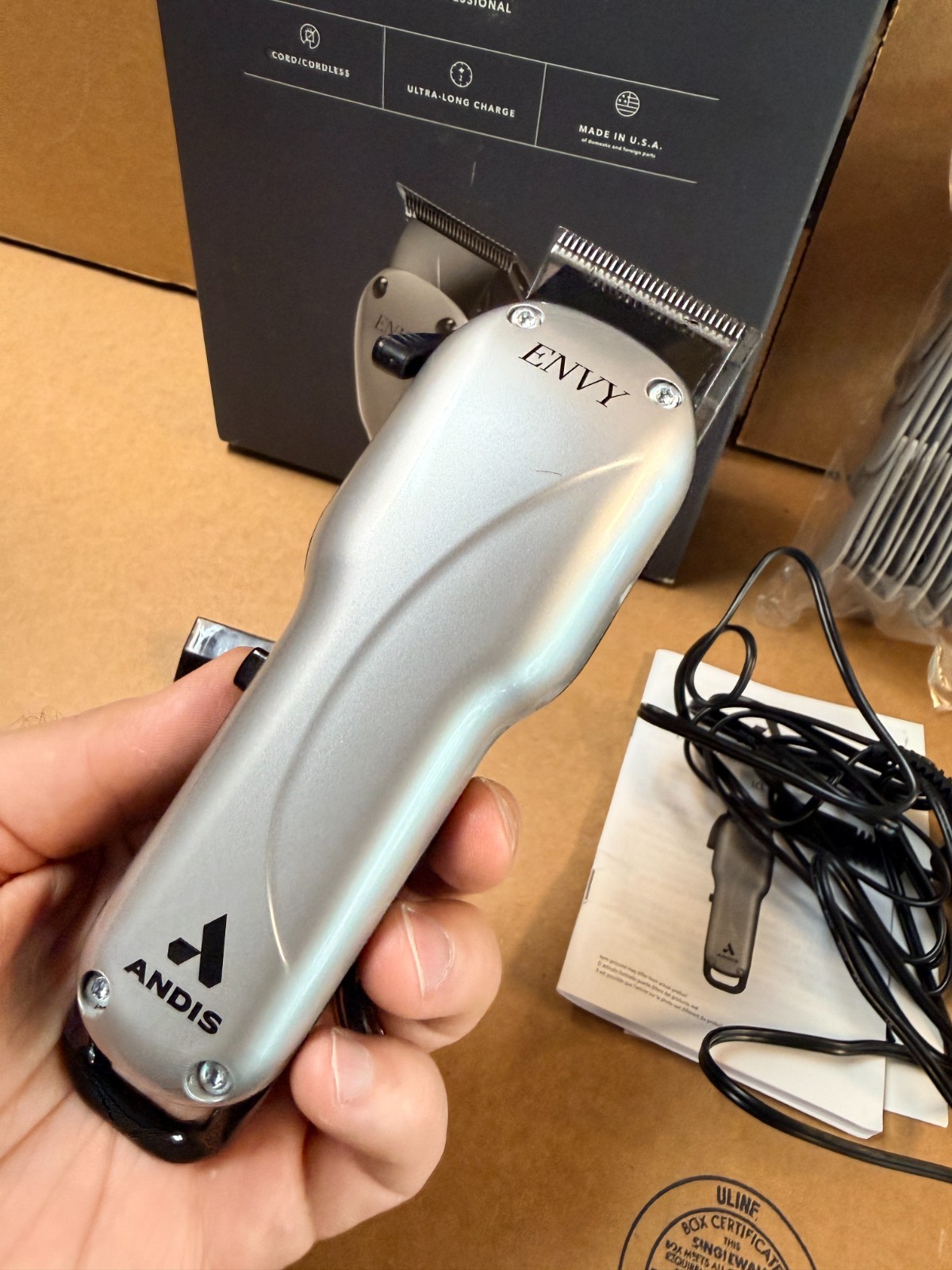 Andis 73000 Cordless Envy Li Adjustable Blade Clipper Rotary Motor