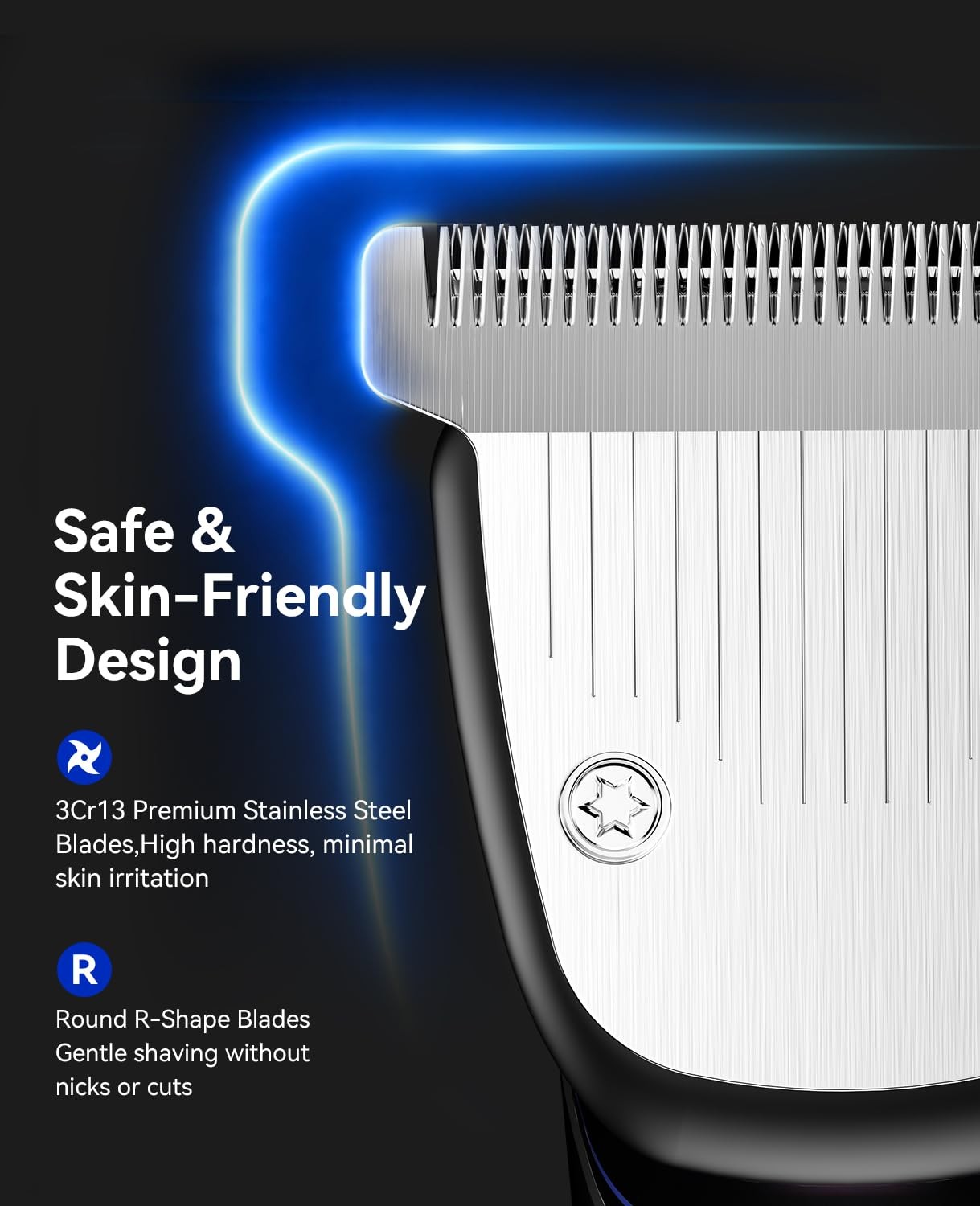 Kensen 6-in-1 Men’s Body Hair Trimmer Groomer Kit Waterproof Charging Base