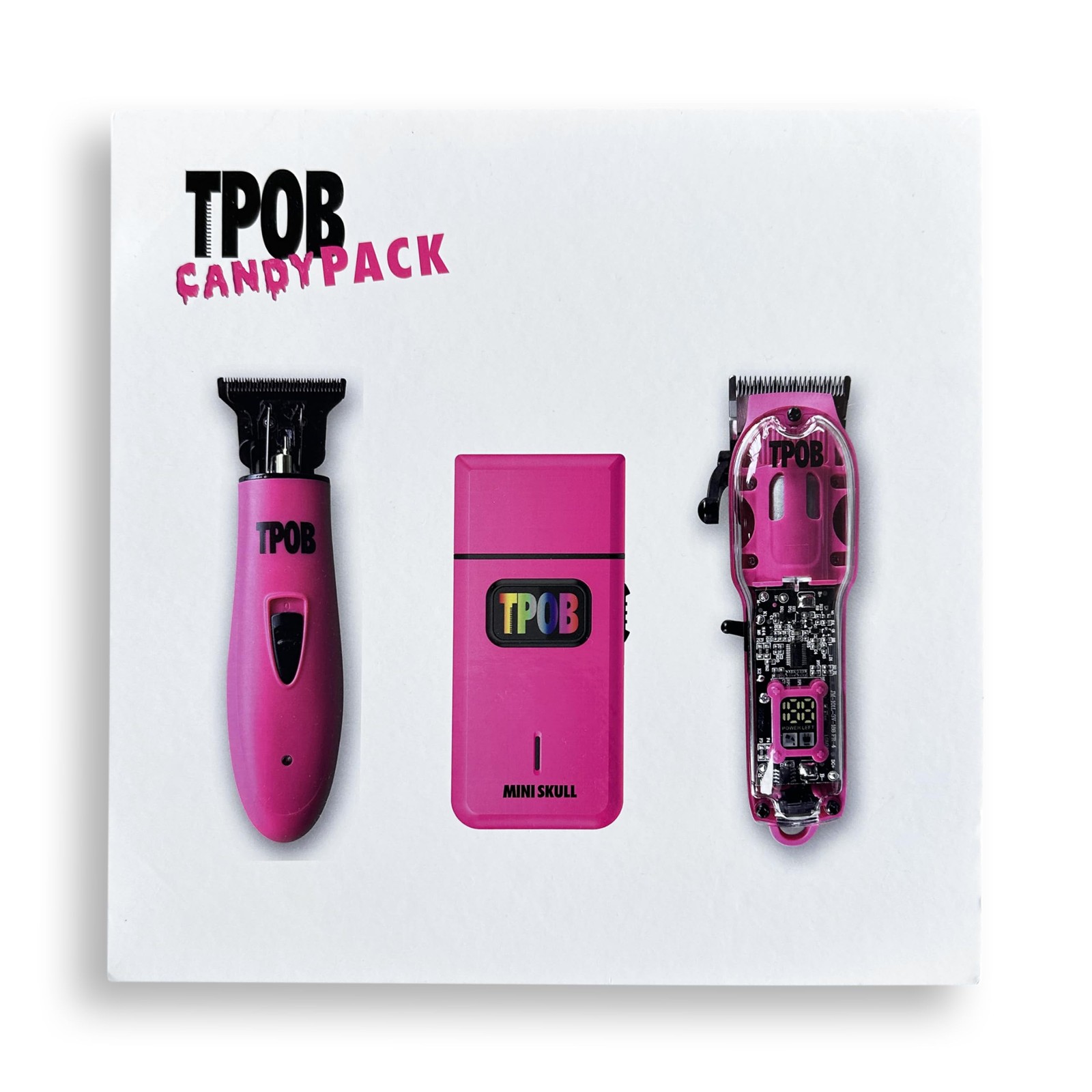 TPOB Slime 2 Candy Pink Clipper Trimmer Shaver Set Barber Hair Pack