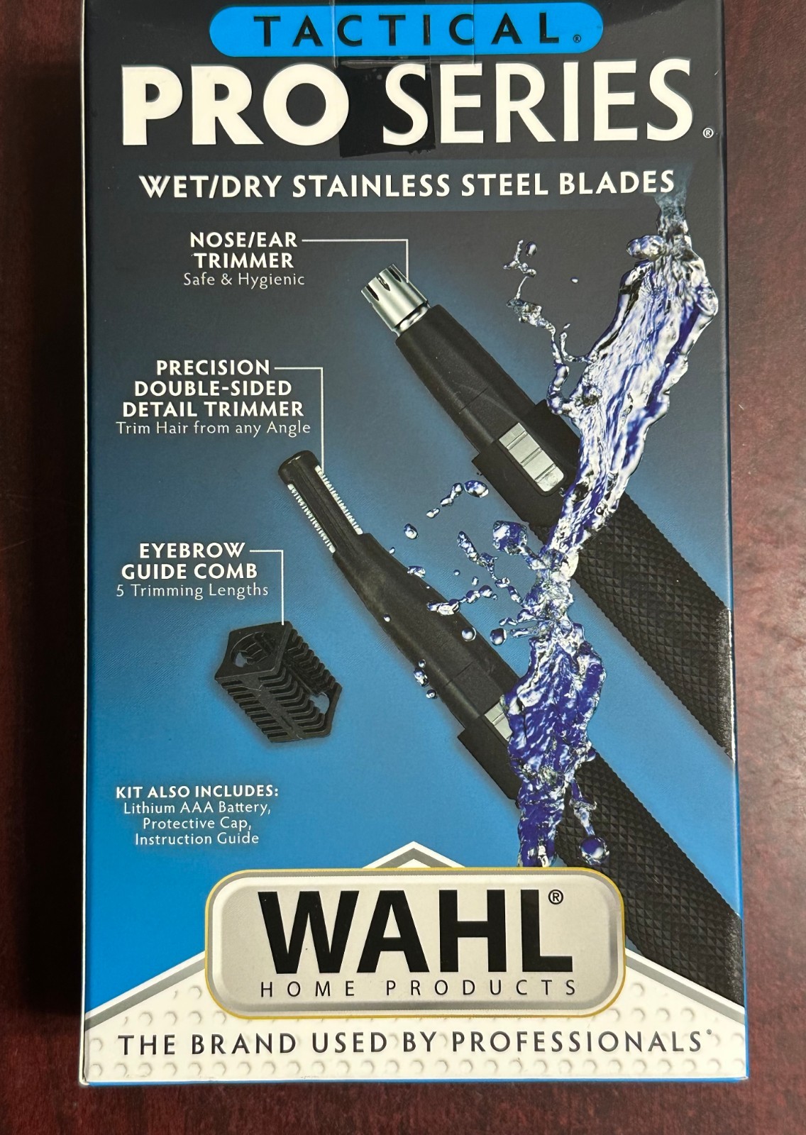 WAHL TACTICAL PRO Nose Ear LITHIUM Wet/Dry Steel Precision Detailer & Trimmer