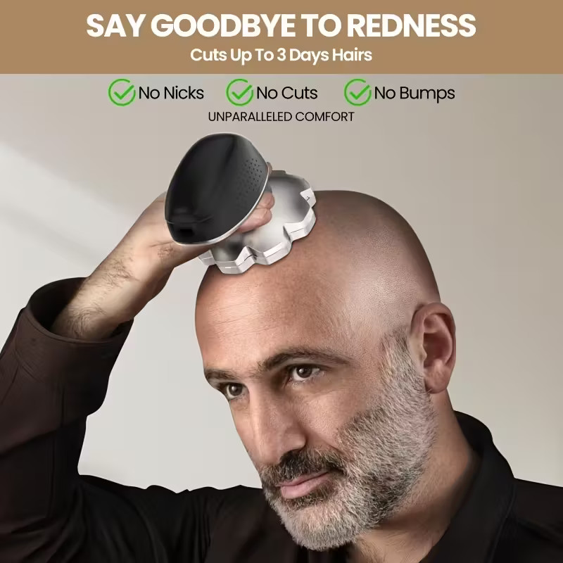 7D/9D Men’s Electric Head Shaver Wet/Dry Grooming Kit Bald Head Razor Rechargeab