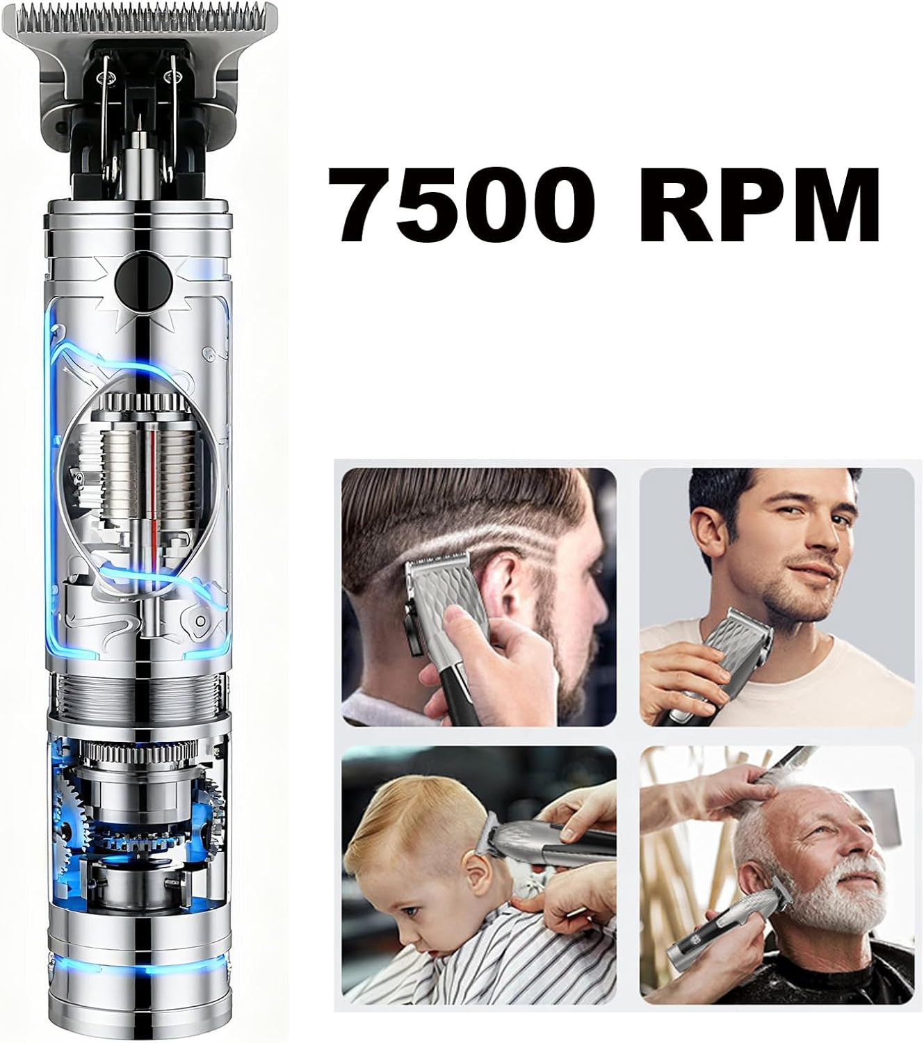 Beard Trimmer for Men Cordless Hair Clippers with LCD Display Professional Goomi