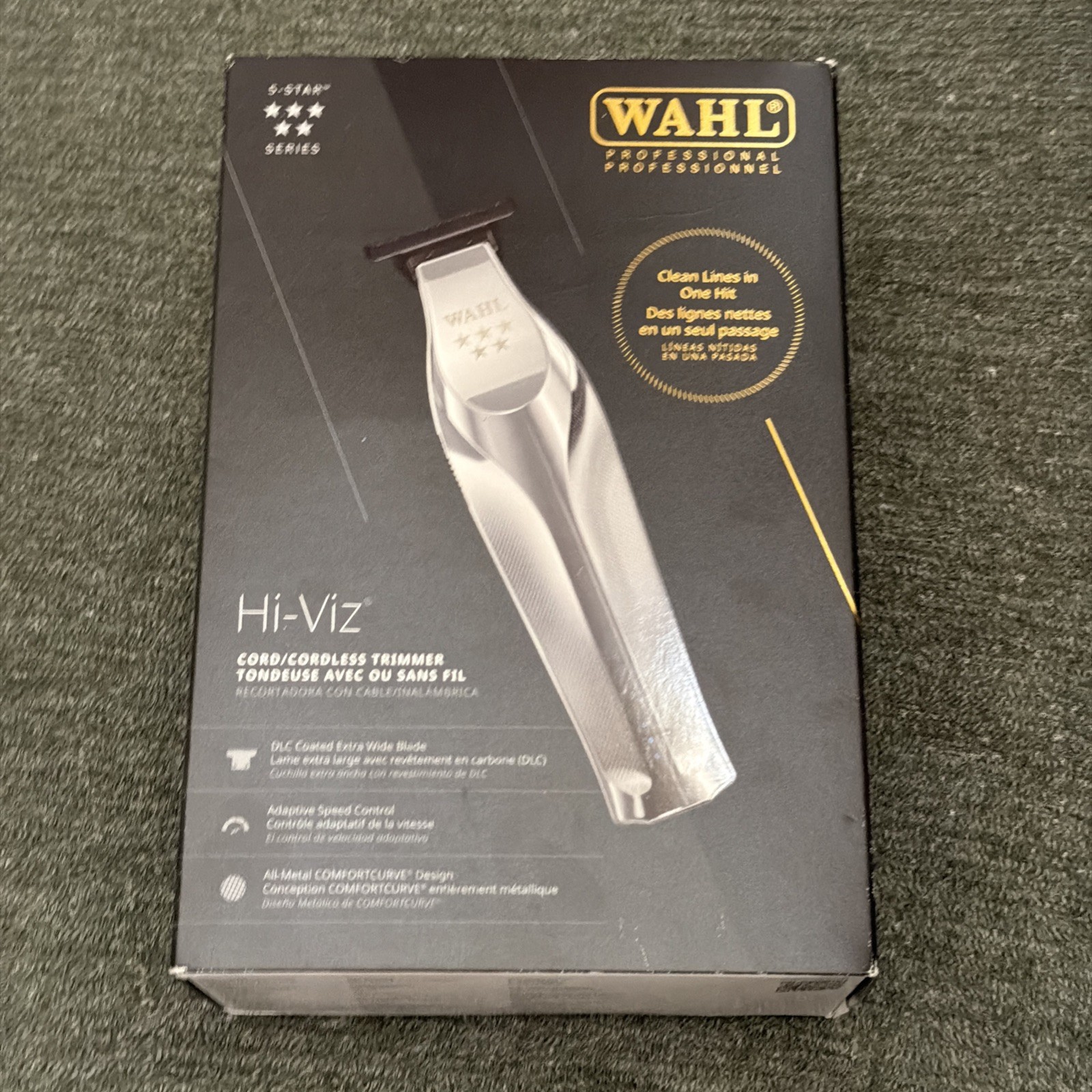 Wahl Hi-Viz Trimmer, DLC-Coated Wide T-Blade, Adaptive Speed Control Cordless