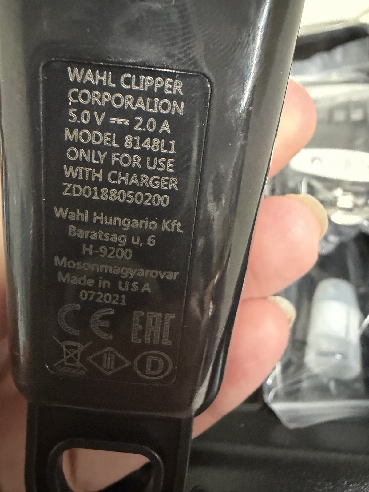 Wahl 5 Star Limited Edition Gold Cordless Magic Clip, Black, Model 8148-100
