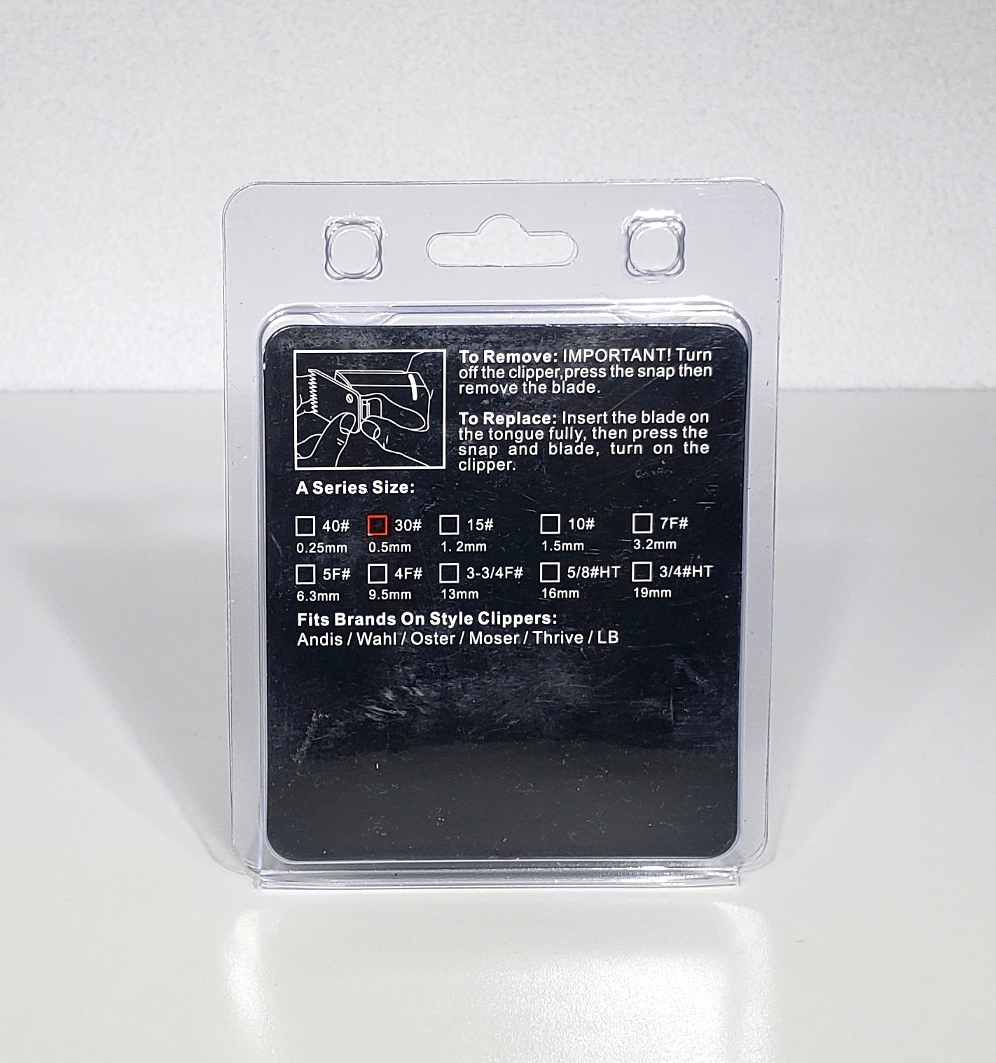 A Blade Set 30 Ceramic Blade 0.5mm Fits Andis Wahl Oster Moser Thrive LB Clipper