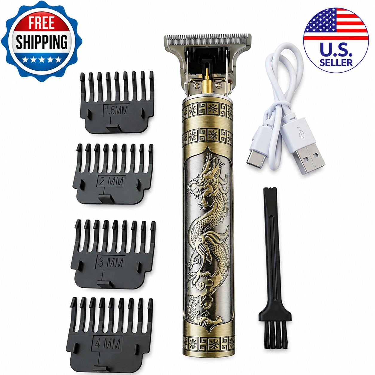Vintage T9 Barbeador Dragon Beard Hair Trimmer Cutter Machine for Men