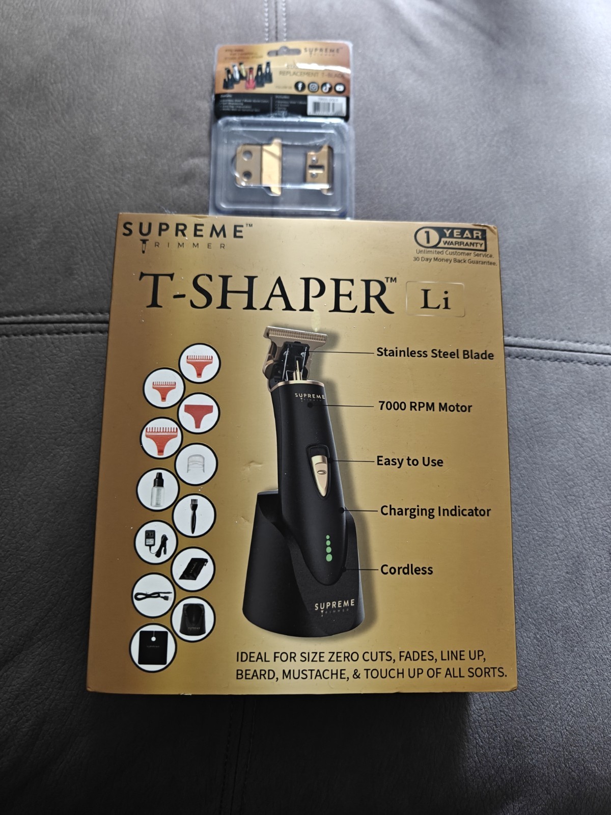 Supreme Trimmer T-Shaper Li Cordless Trimmer ST5220 Black/ Gold with extra blade