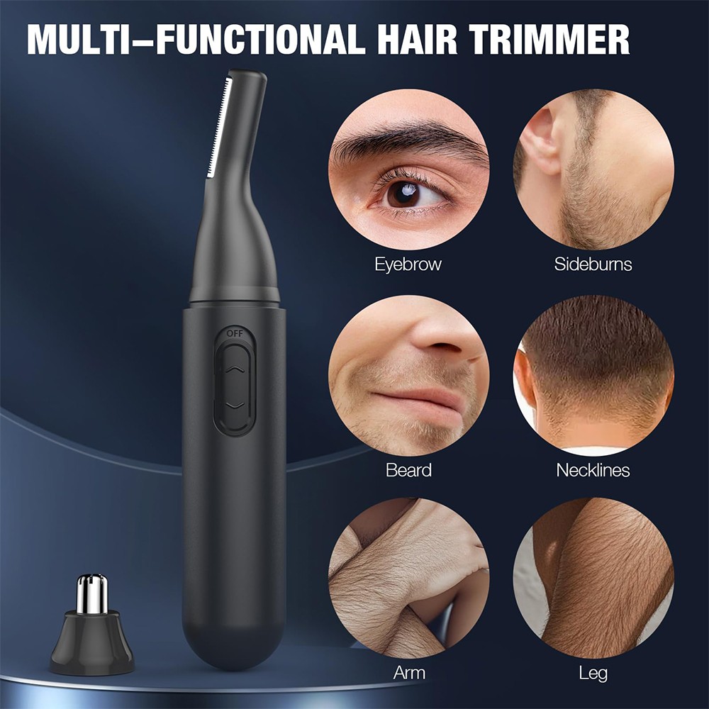 2025 NEW Nose Ear Face Neck Eyebrow Hair Mustache Beard Trimmer Shaver Clipper