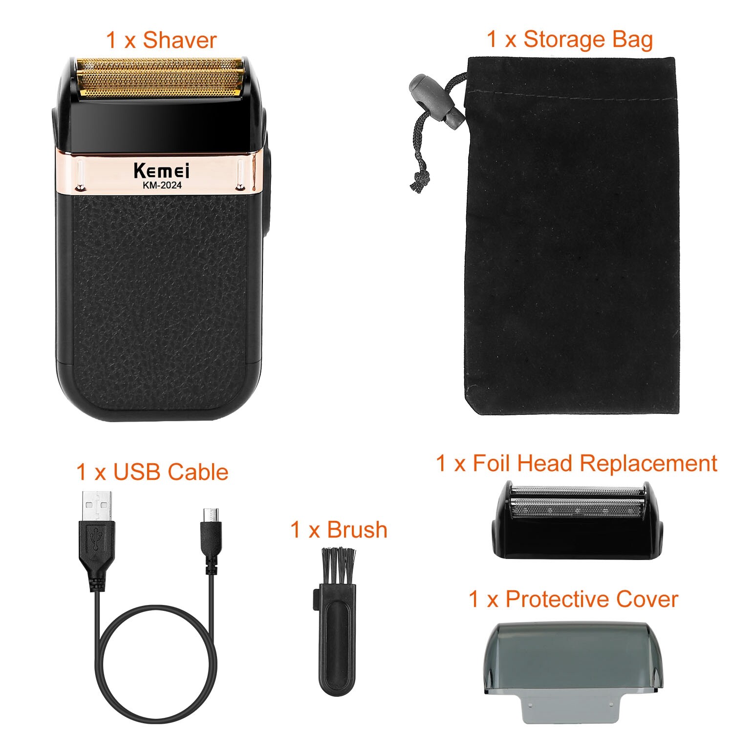 Men’s USB Electric Shaver Trimmer Razor Rechargeable Hair Beard Shaving Machine