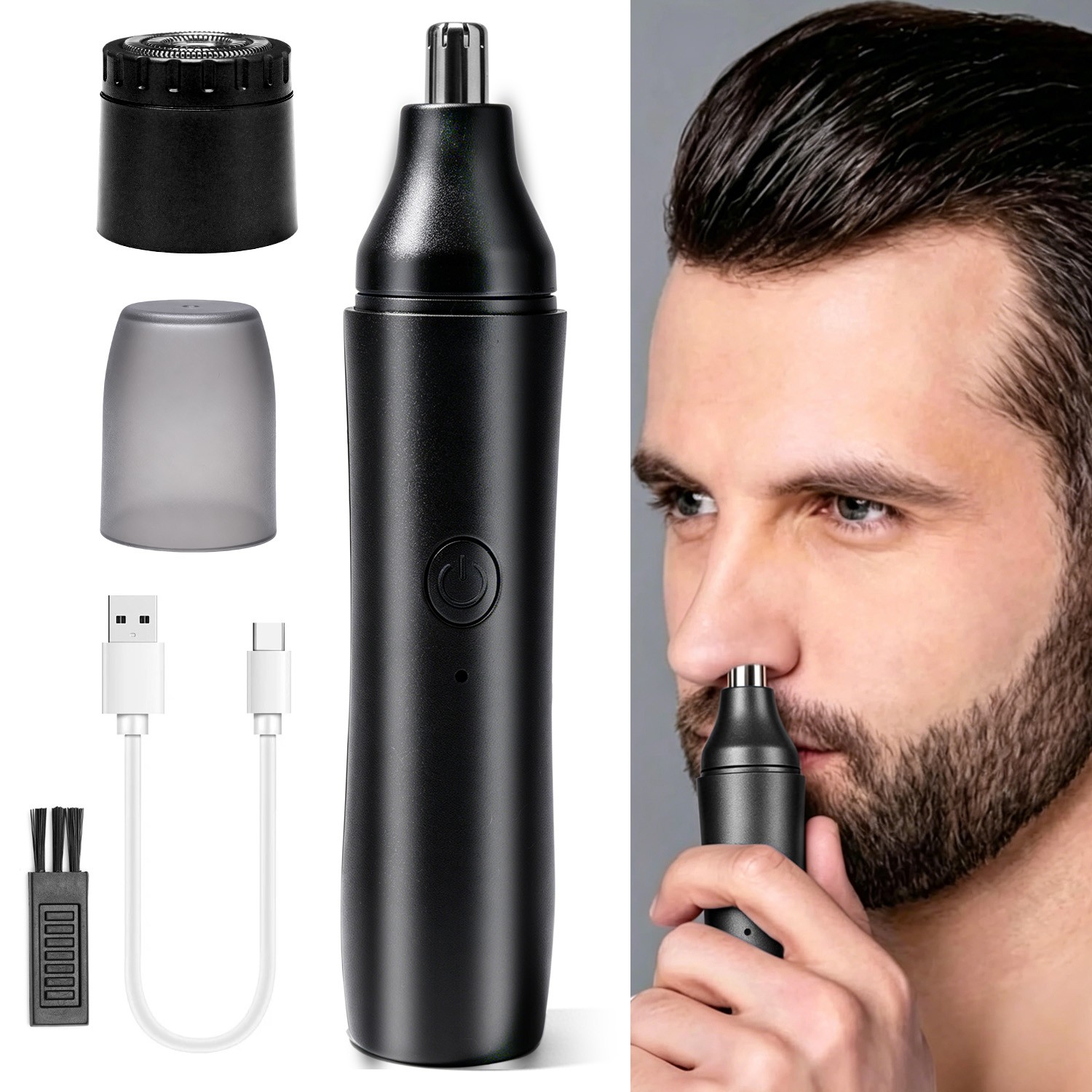 Men Nose Ear Face Neck Eyebrow Hair Mustache Beard Trimmer Shaver Clipper New