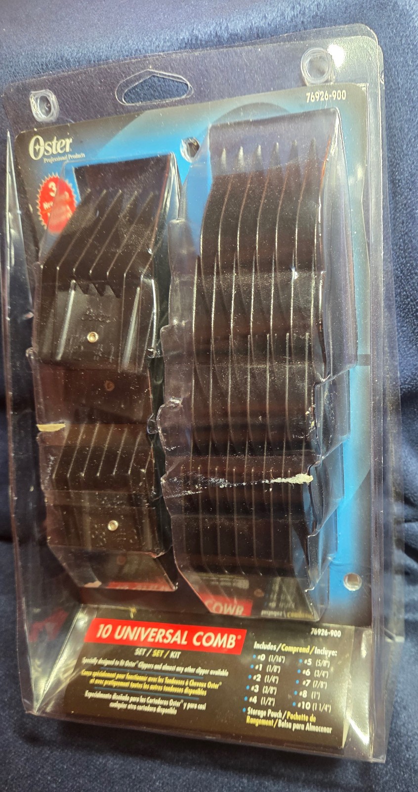 Oster Classic 76 Hair Clipper + 10 Piece Combs, Combo (new & unused in open box)